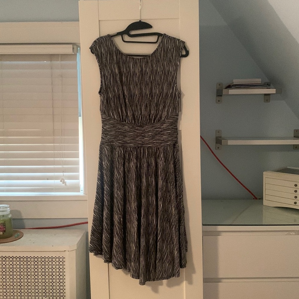 Moulinette Soeurs blue print knit stretch dress